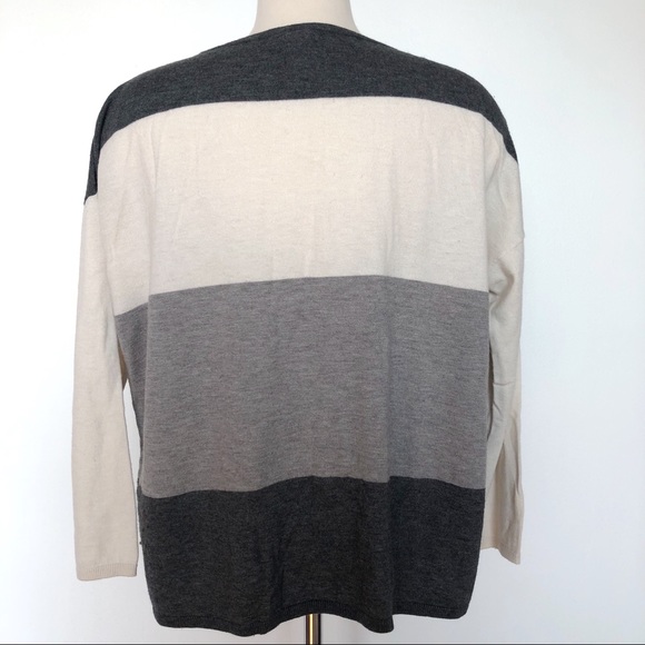 JOIE Striped Lightweight Crew Neck Sweater - Picture 4 of 5